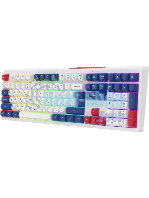Клавиатура Oklick 725G проводная, USB Type-A, белый/красный