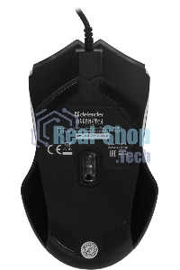 Мышь проводная Defender Overmatch GM-069 черный, 2400 dpi, USB, кнопки - 4