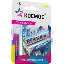 Элемент питания алкалиновый AA/LR06 BP-6 (блист.6шт) Космос KOCLR6BL6