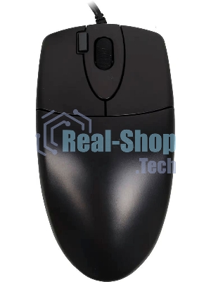 Мышь проводная A4Tech OP-620D черный, 1000 dpi, USB, кнопки - 4