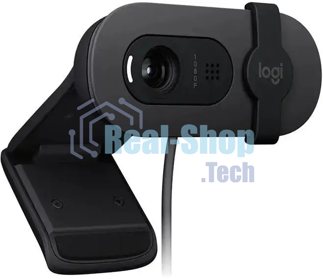 Веб-камера Logitech HD Webcam Brio 100 черный 2Mpix (1920x1080) USB-A с микрофоном (960-001587)