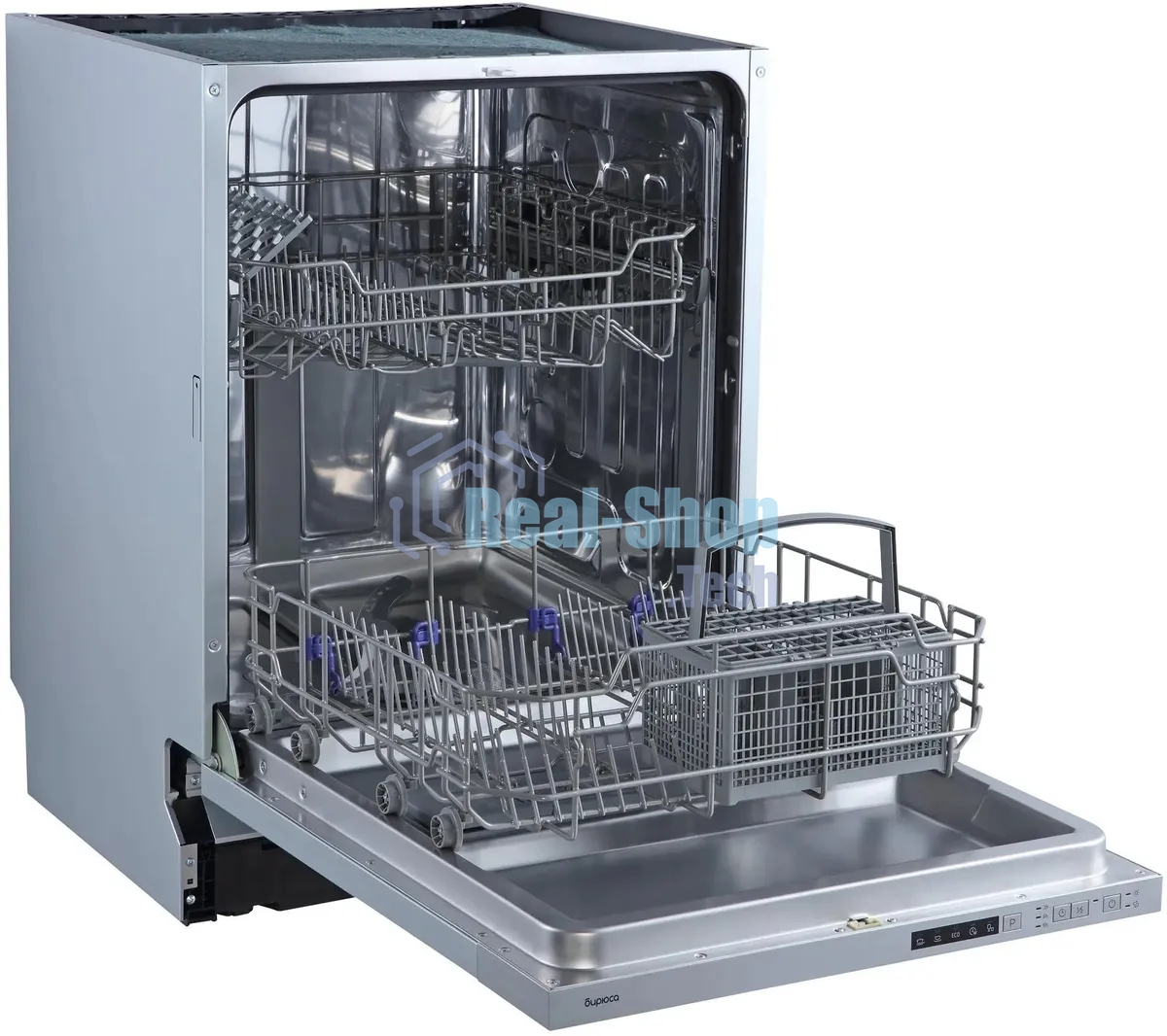 Встраиваемая посудомоечная машина Бирюса DWB-612/5, серебристый, 59.8 см, 12 компл., 49 дБ, класс A++