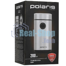 Кофемолка Polaris PCG-2016 200вт, 50гр. нержавеющая сталь