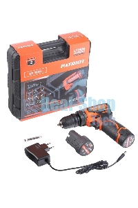 Дрель-шуруповерт аккумуляторная Patriot BR 369Li, Аккумуляторная, 12В, 2 АКБ, Кейс