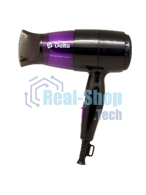 Фен DELTA DL-0907 черный с фиолетовым