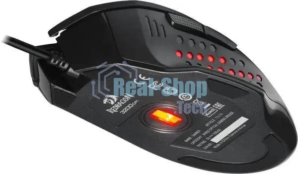 Мышь проводная Redragon Gainer черный, 3200 dpi, USB, кнопки - 6