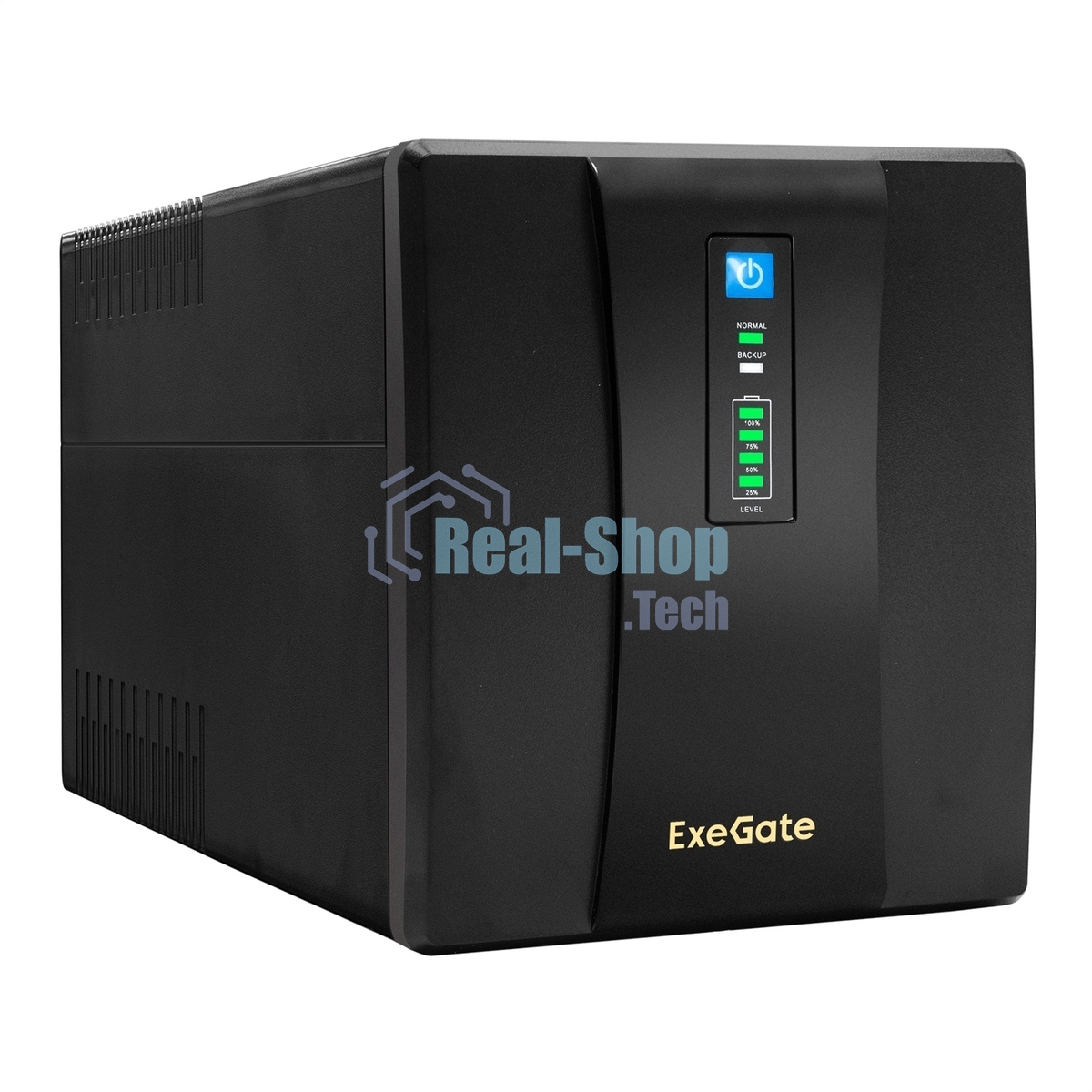 Источник бесперебойного питания ExeGate SpecialPro UNB-1200.LED.AVR.EURO.RJ / 1200 ВА / 750 Вт / 4 x CEE 7 (евророзетка)