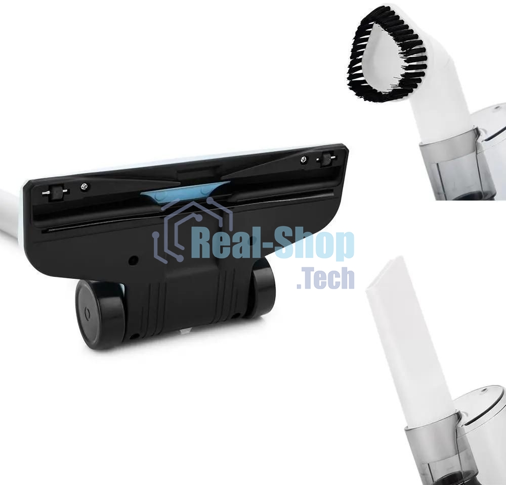 Пылесос вертикальный Kitfort KT-586-2 голубой, питание от сети, 400 Вт, уборка сухая, пылесборник 1,2 л