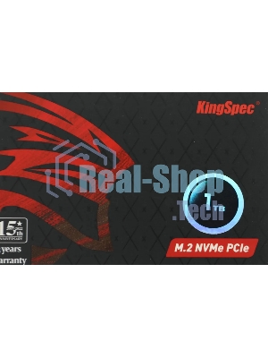 Накопитель SSD KingSpec NE-1Tb, 1Tb, PCIe 3.0 x4, M.2 2280, NVMe, R/W 2400/1900