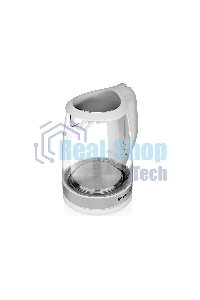 Чайник электрический BRAYER BR1040WH 2220Вт, 2 л, стекл., белый.