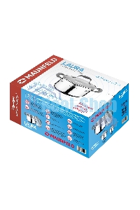 Кастрюля Maunfeld LAURA MCS22S08GR из нержавеющей стали со стеклянной крышкой, 18 см, 2,2 л.