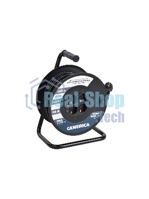 Удлинитель на катушке 4х40 м 2P+PE 10А УК40 с термозащ. 3х1.0 кв.мм GENERICA IEK WKP10-10-04-40-G