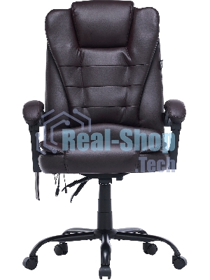 Кресло Cactus CS-CHR-OC03M-BR темно-коричневый, экокожа, подголовник