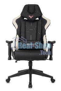 Кресло игровое Бюрократ VIKING 5 AERO WHITE черный/белый искусственная кожа