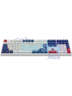 Клавиатура Oklick 725G проводная, USB Type-A, белый/красный