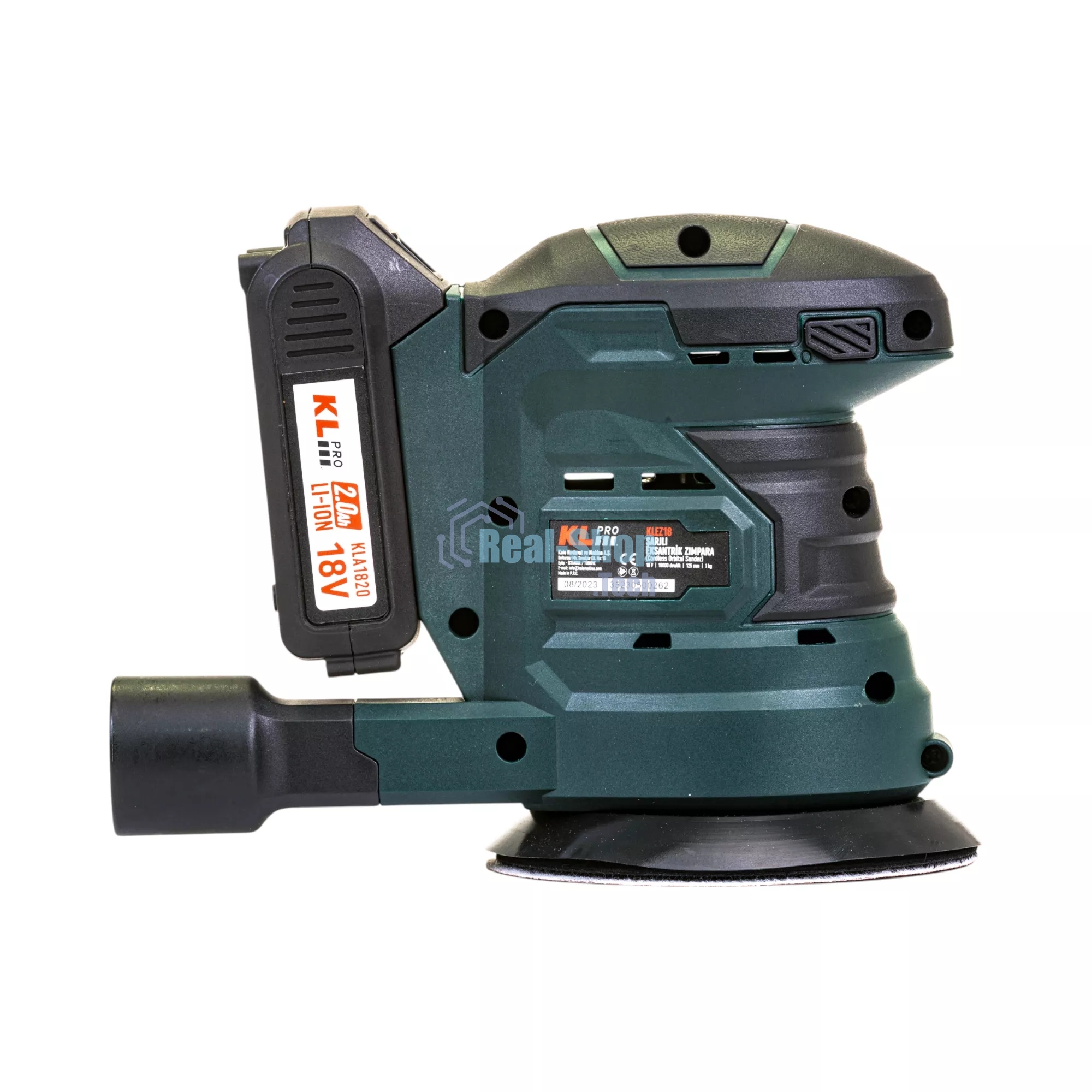Эксцентриковая шлифовальная машина аккумуляторная KLPRO KLEZ18-20 (18В, Li-ion-2шт, 2.0А·ч, ЗУ 2,4А)