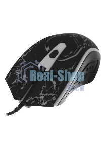 Мышь проводная Defender Overmatch GM-069 черный, 2400 dpi, USB, кнопки - 4