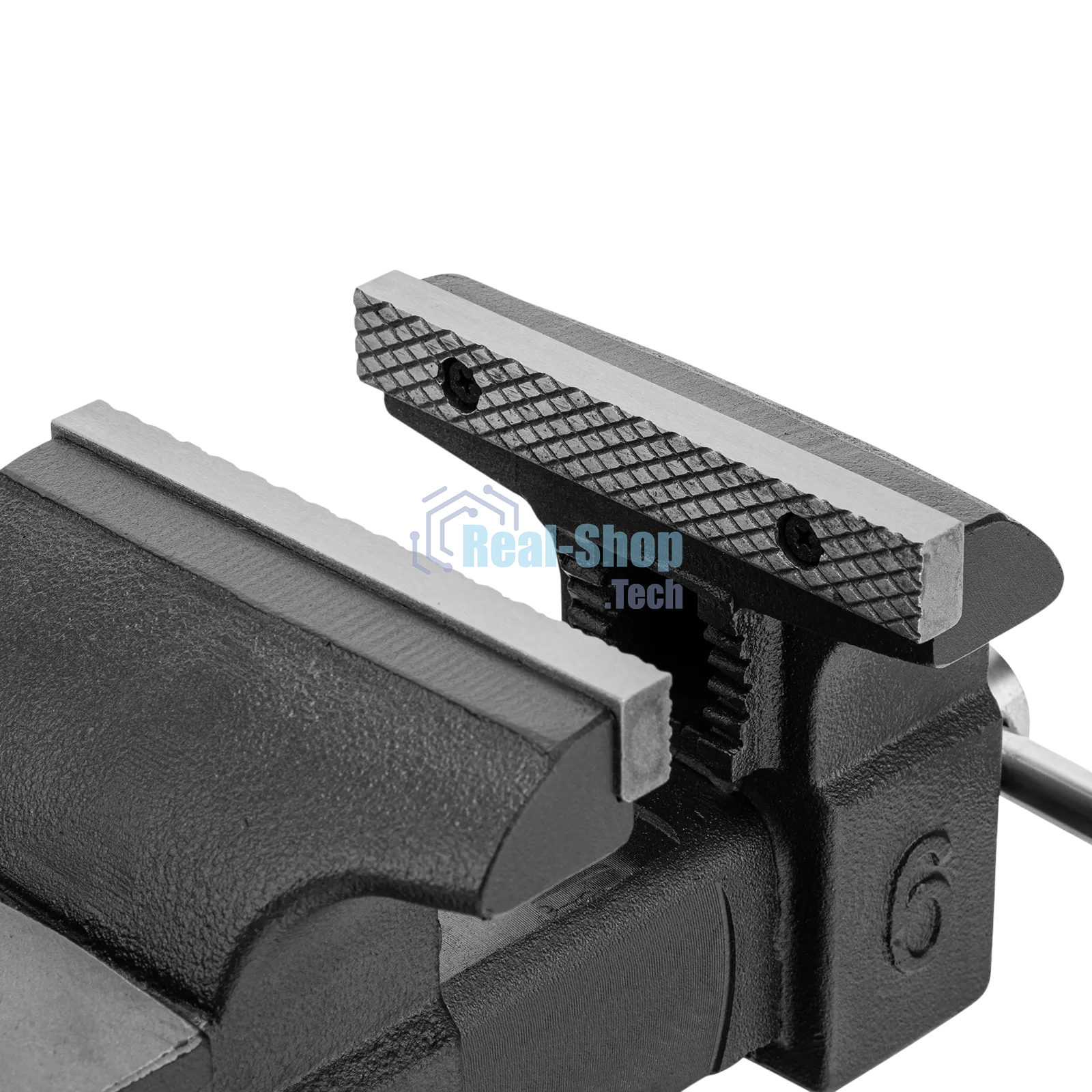 Тиски слесарные Denzel BVH-150 150 мм, поворотные, стальная направляющая, с наковальней