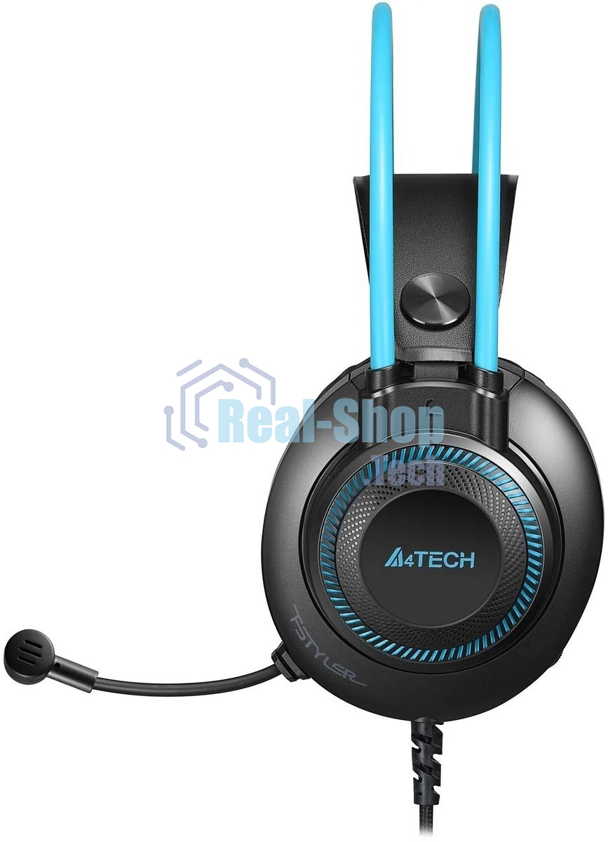 Гарнитура A4Tech Fstyler FH200i серый-синий, проводная, 3.5 мм