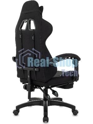 Кресло Zombie Shadow черный/серый, ткань, подставка для ног