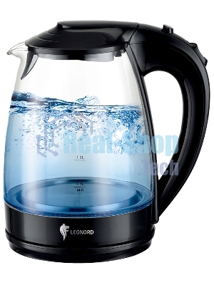 Чайник электрический LEONORD LE-1514 1,7 л, 2200 Вт, стекло/пластик, черный