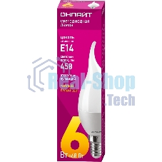 Лампа светодиодная ОНЛАЙТ 71620 OLL-FC37-6-230-2.7K-E14-FR