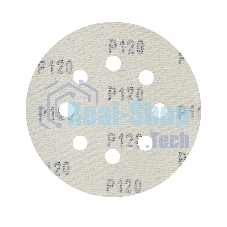 Круг шлифовальный PATRIOT на липучке, 125 мм, Р120, 8 отверстий, 5 шт