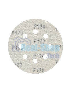 Круг шлифовальный PATRIOT на липучке, 125 мм, Р120, 8 отверстий, 5 шт