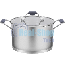 Кастрюля Maunfeld Madison MF50MS01CR из нержавеющей стали со стеклянной крышкой, 22см, 4,7л.