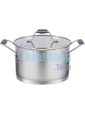 Кастрюля Maunfeld Madison MF50MS01CR из нержавеющей стали со стеклянной крышкой, 22см, 4,7л.