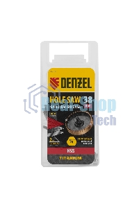 Коронка по металлу Denzel HSS, 38 мм, нитридтитановое покрытие