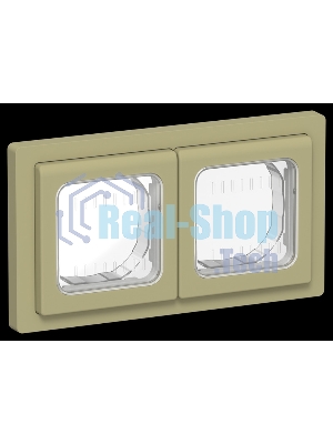 Рамка 2-местная IP55 Рпро-2-55-ФлО оливковый FLITE