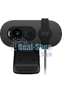 Веб-камера Logitech HD Webcam Brio 100 черный 2Mpix (1920x1080) USB-A с микрофоном (960-001587)