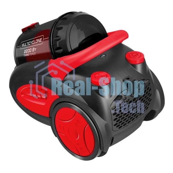 Пылесос Centek CT-2520 черный/красный, 400/2200 Вт, уборка сухая, пылесборник циклонный фильтр, 2 л