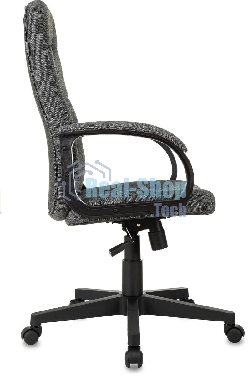 Кресло руководителя Бюрократ CH 002 Fabric 3C1 серый, крестов. пластик