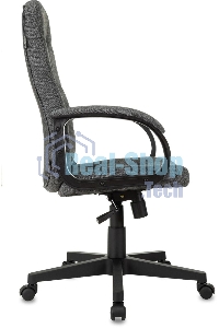 Кресло руководителя Бюрократ CH 002 Fabric 3C1 серый, крестов. пластик