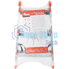 Лестница-стремянка стальная двусторонняя КУРС 3 ступени, Н=67.5 см, вес 4.0 кг