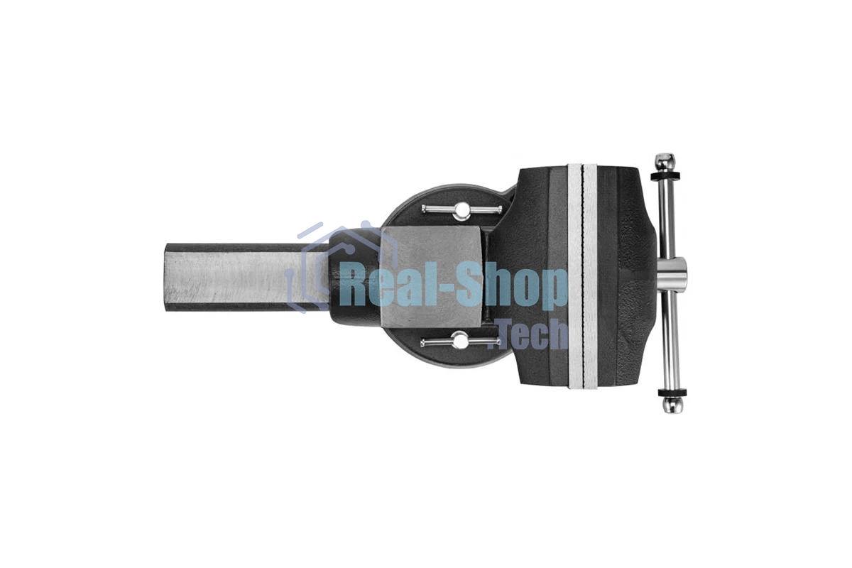 Тиски слесарные Denzel BVH-200, 200 мм, поворотные, стальная направляющая, с наковальней