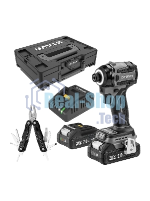 Дрель-шуруповерт СТАВР SID 18BL-200V-2K, 18 В, 2 Ач, 200 Нм, бесщеточный, ударный