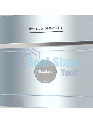 Холодильник Tesler RFD-427BI бежевый глянцевый двухкамерный 250/142л морозилка сбоку, No Frost, Side by Side