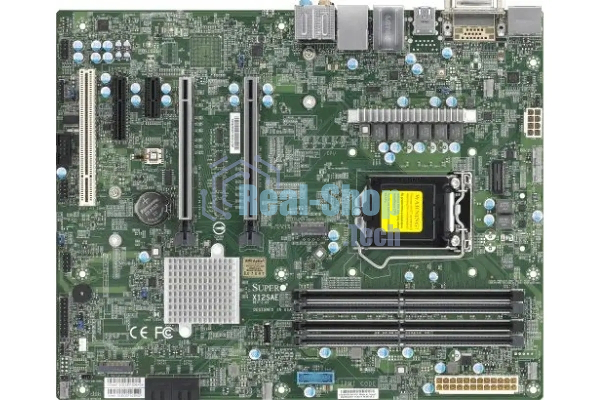 Материнская плата Supermicro MBD-X12SAE-B, LGA 1200, Intel W480, 4xDDR4, 4xSATA, 2xM.2, 3xPCIe 3.0 (x16, x16, x1), 1xDP, 1xHDMI, 1xDVI-D, 2xUSB-A 2.0, 2xUSB-A 3.2 Gen 1, 3xUSB-A 3.2 Gen 2, 1xUSB-C 3.2 Gen 2, 1x 2.5Gb LAN, 1x 1Gb LAN, 5.1, 1xCOM, ATX