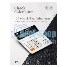 Калькулятор бухгалтерский Deli EM01010 белый 12-разр.