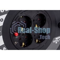 Удлинитель на катушке 4х30 м 2P+PE 10А УК30 с термозащ. 3х1.0 кв.мм GENERICA IEK WKP10-10-04-30-G