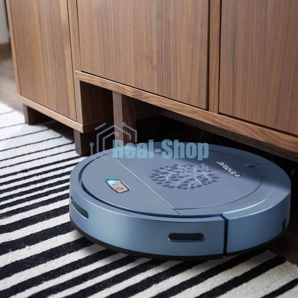 Робот-пылесос Endever Spectre-88 голубой, 1500 мА/ч Li-ion, уборка сухая/влажная, пылесборник контейнер 0.4 л