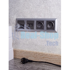 Рамка 4-местная IEK BRITE РУ-4-Бр DECOR 3D-форма алюминий