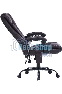 Кресло компьютерное Cactus CS-CHR-OC03M-BR темно-коричневый, эко.кожа, с подголовником