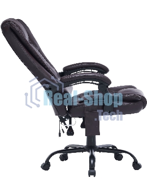 Кресло Cactus CS-CHR-OC03M-BR темно-коричневый, экокожа, подголовник