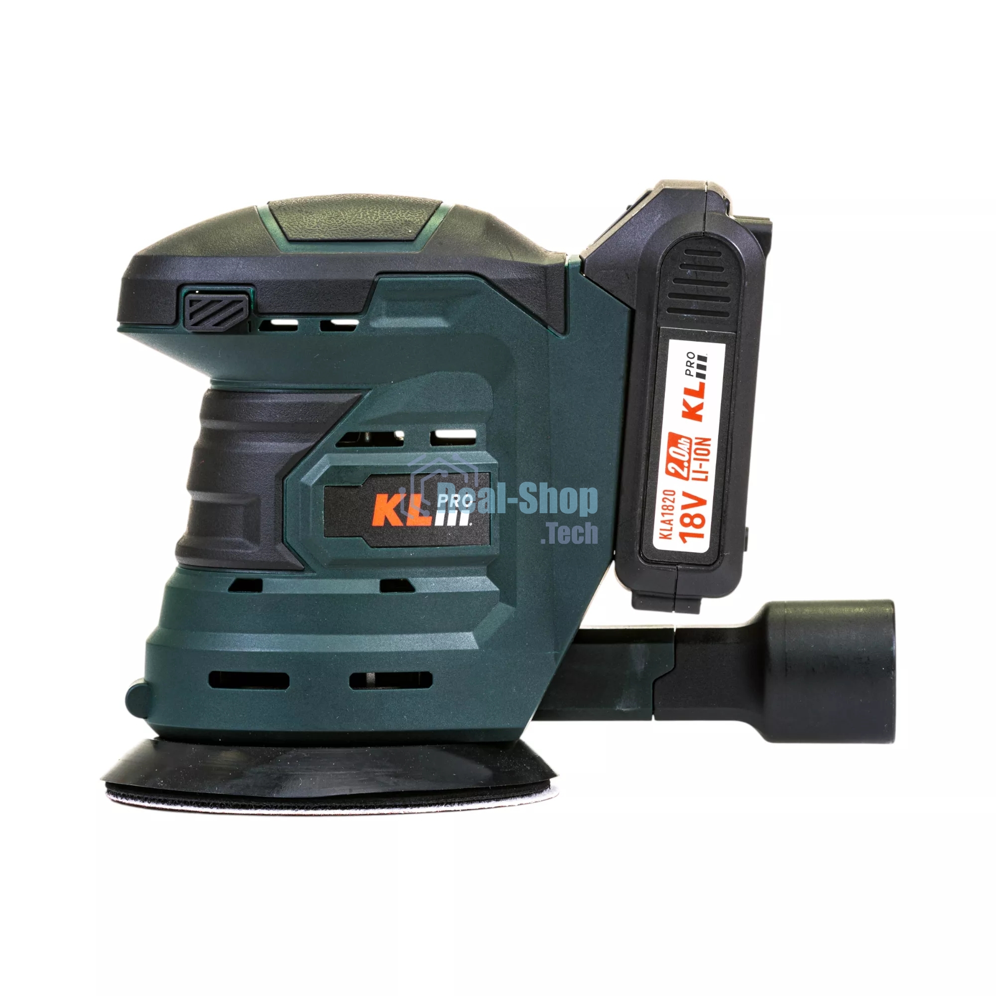 Эксцентриковая шлифовальная машина аккумуляторная KLPRO KLEZ18-20 (18В, Li-ion-2шт, 2.0А·ч, ЗУ 2,4А)