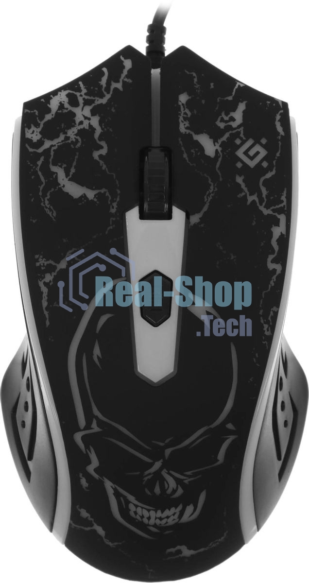 Мышь проводная Defender Overmatch GM-069 черный, 2400 dpi, USB, кнопки - 4