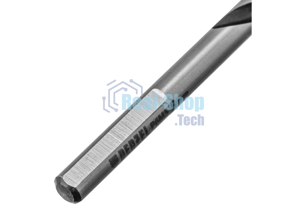 Сверло спиральное по металлу Denzel 5 x 86мм, Р6М5, Golden Tip, многогранная заточка